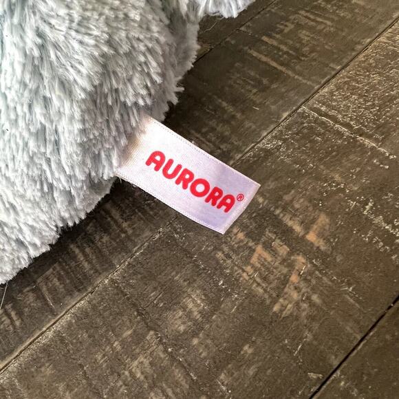 Aurora Blue Baby Elephant Plush, Stuffed Animal 10" - Picture 4 of 5